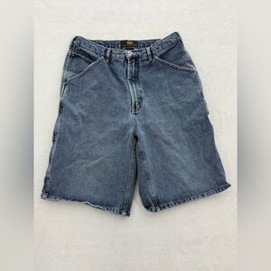 Men’s vintage Route 66 Carpenter cargo shorts size 34 Blue Jeans Y2K 90’s